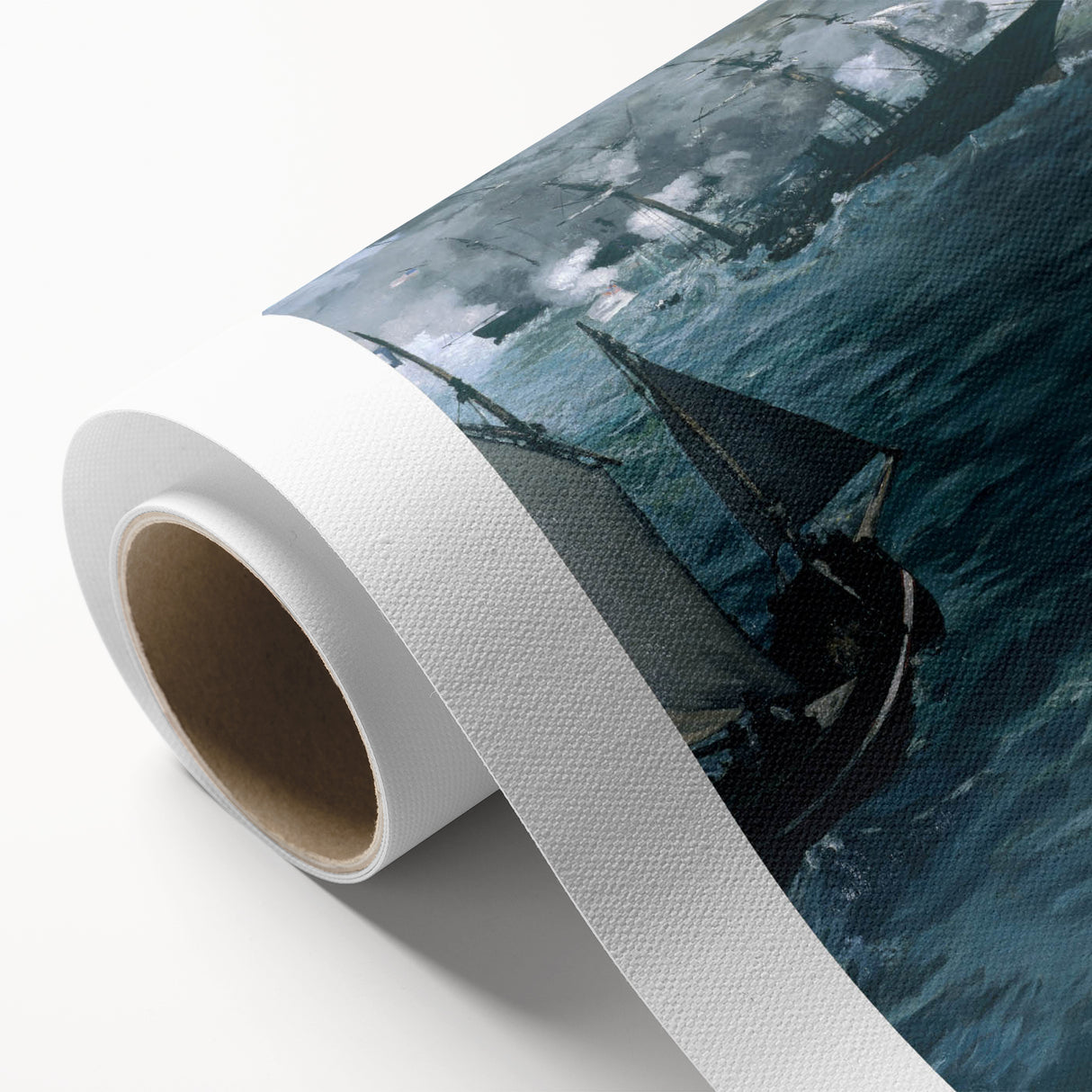 Impressionism Wall Art - Dramatic Naval Scene - Classic Sea Battle Print