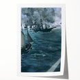 Impressionism Wall Art - Dramatic Naval Scene - Classic Sea Battle Print