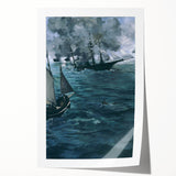 Impressionism Wall Art - Dramatic Naval Scene - Classic Sea Battle Print