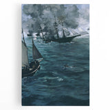 Impressionism Wall Art - Dramatic Naval Scene - Classic Sea Battle Print