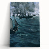 Impressionism Wall Art - Dramatic Naval Scene - Classic Sea Battle Print