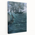 Impressionism Wall Art - Dramatic Naval Scene - Classic Sea Battle Print