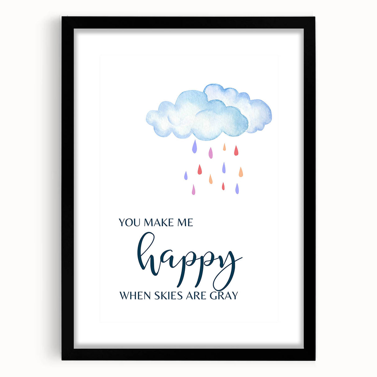 You Make Me Happy Print - Kids Room Art Prints for Nursery