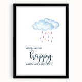 You Make Me Happy Print - Kids Room Art Prints for Nursery