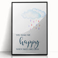 You Make Me Happy Print - Kids Room Art Prints for Nursery