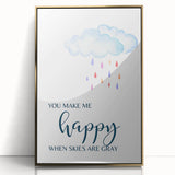 You Make Me Happy Print - Kids Room Art Prints for Nursery