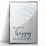 You Make Me Happy Print - Kids Room Art Prints for Nursery