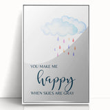 You Make Me Happy Print - Kids Room Art Prints for Nursery