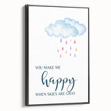 You Make Me Happy Print - Kids Room Art Prints for Nursery