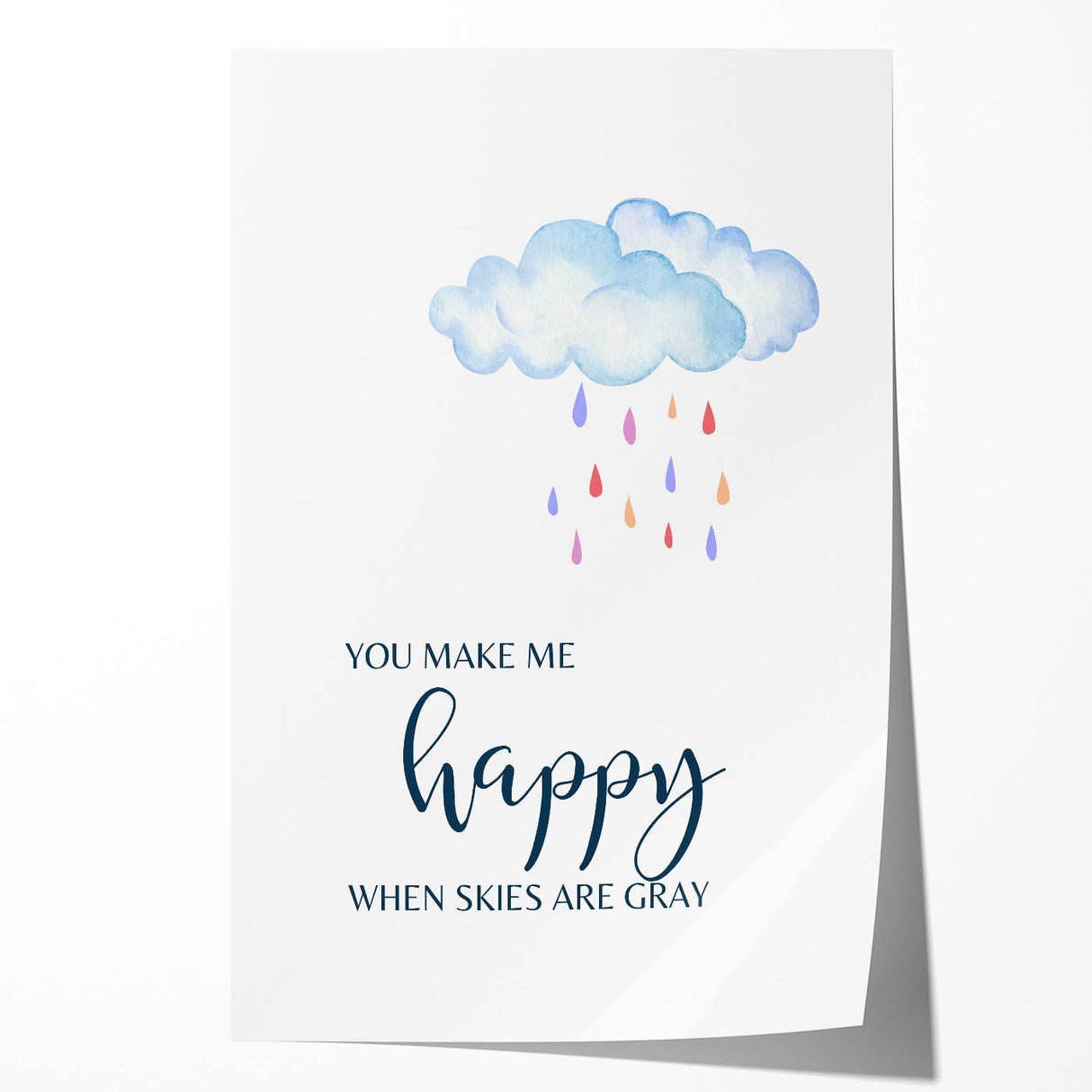 You Make Me Happy Print - Kids Room Art Prints for Nursery