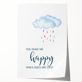 You Make Me Happy Print - Kids Room Art Prints for Nursery