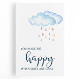 You Make Me Happy Print - Kids Room Art Prints for Nursery
