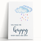 You Make Me Happy Print - Kids Room Art Prints for Nursery