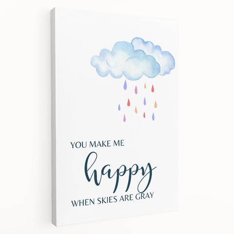 You Make Me Happy Print - Kids Room Art Prints for Nursery