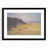 Landscape wall art featuring intricate canyon designs framed in a sleek black mat, showcasing vibrant colors and natural textures, perfect for home decor.