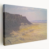 Stretched canvas artwork depicting a stunning landscape of canyons in warm earth tones, perfect for adding a touch of nature-inspired elegance to any room.