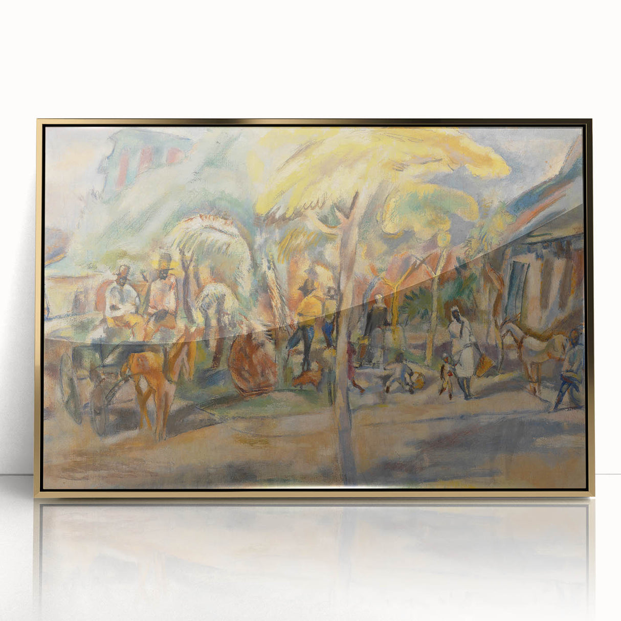 Southern Landscape Modern Wall Art - Vibrant Contemporary Decor Piece