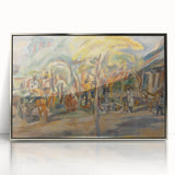 Southern Landscape Modern Wall Art - Vibrant Contemporary Decor Piece