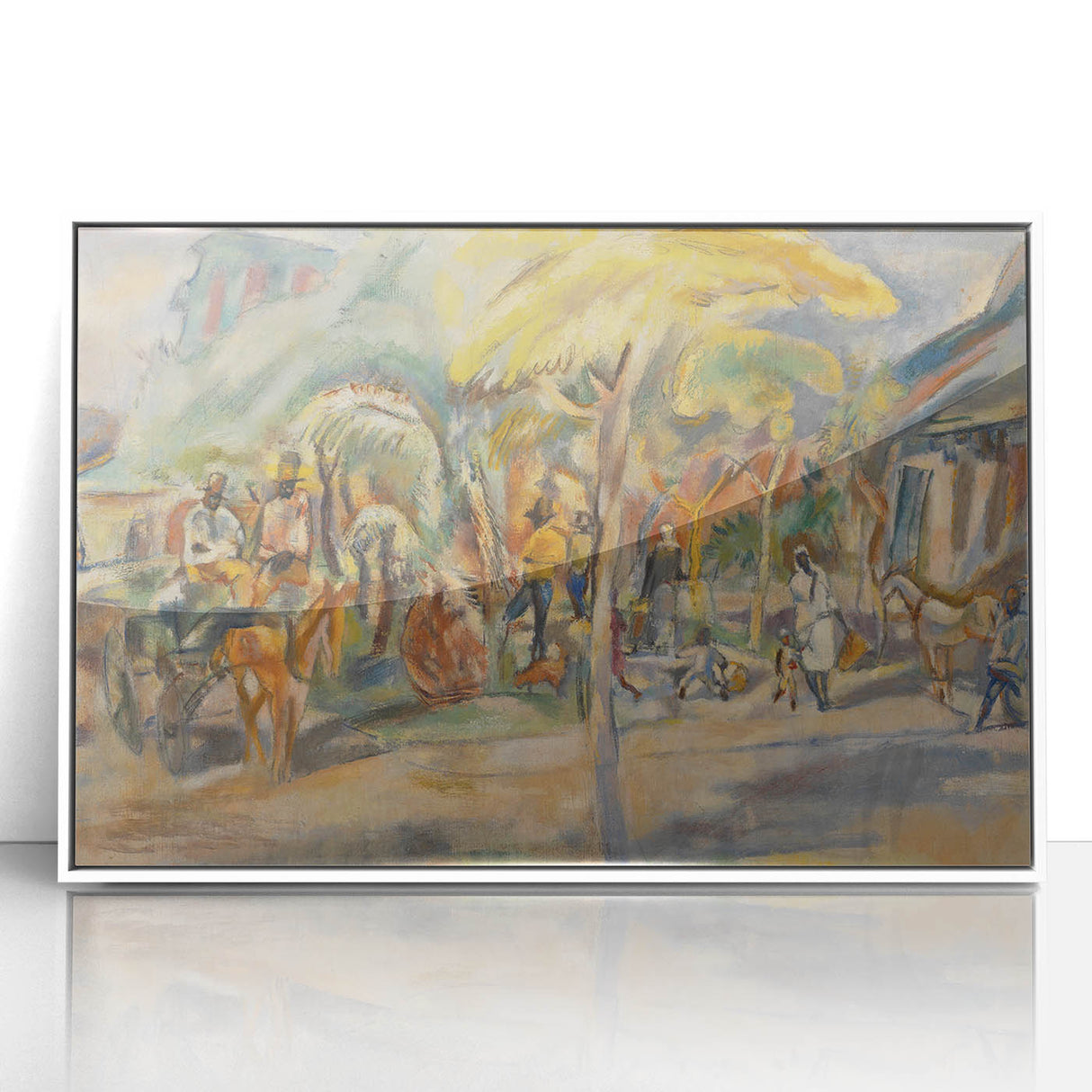 Southern Landscape Modern Wall Art - Vibrant Contemporary Decor Piece