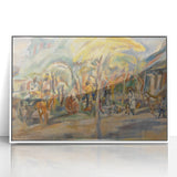 Southern Landscape Modern Wall Art - Vibrant Contemporary Decor Piece