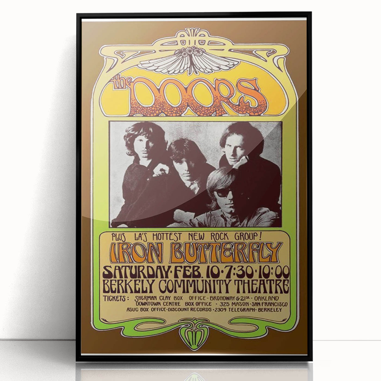 The Doors 1967 Berkeley Concert Poster - Vintage Rock Music Art