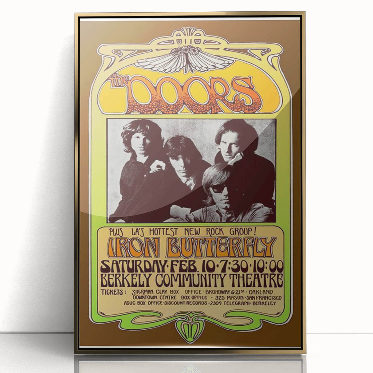 The Doors 1967 Berkeley Concert Poster - Vintage Rock Music Art