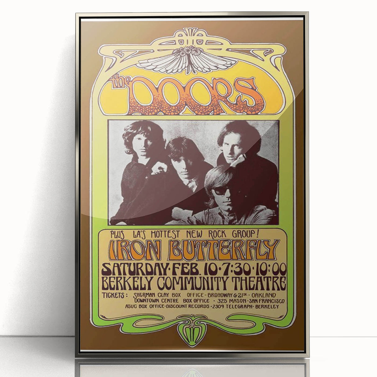 The Doors 1967 Berkeley Concert Poster - Vintage Rock Music Art