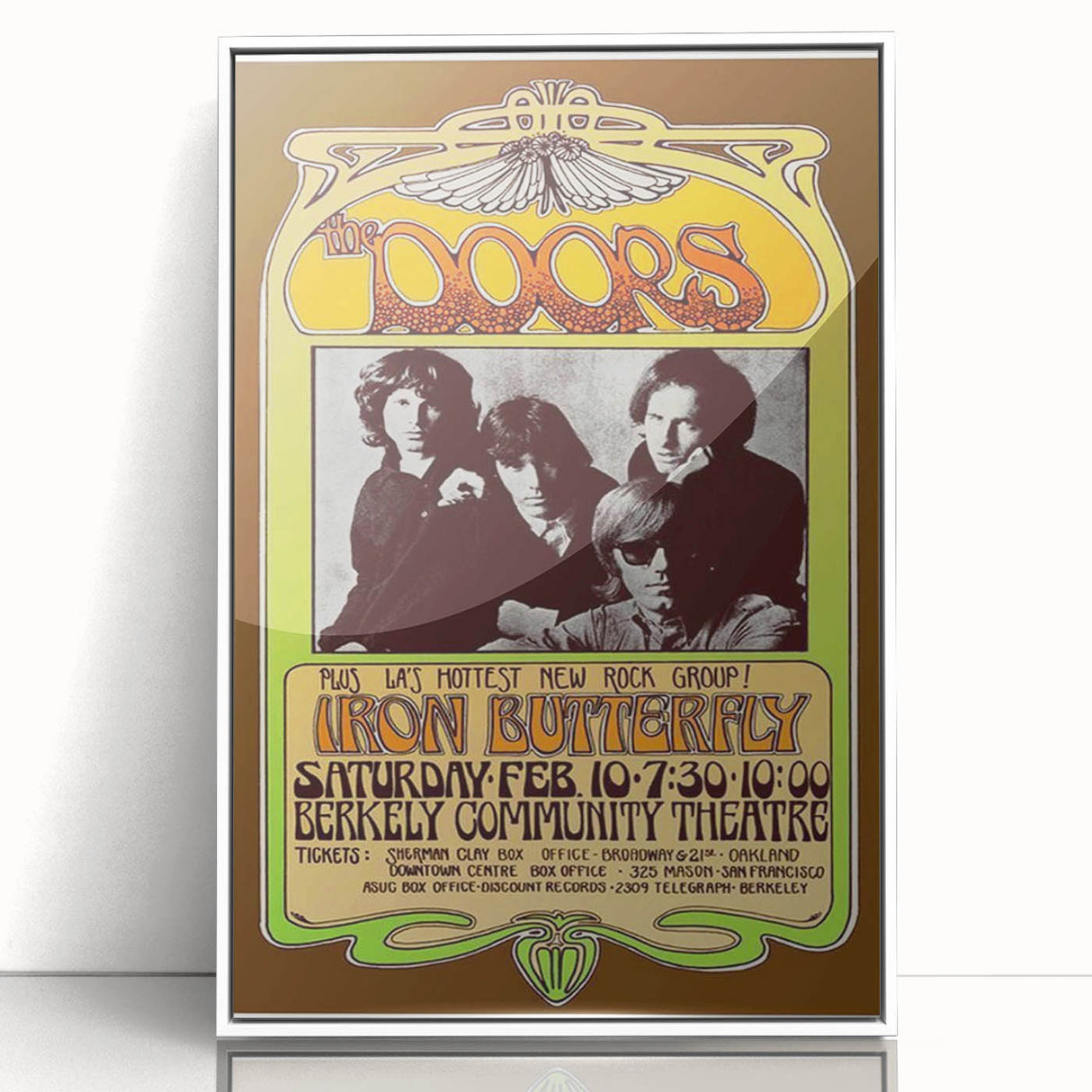 The Doors 1967 Berkeley Concert Poster - Vintage Rock Music Art