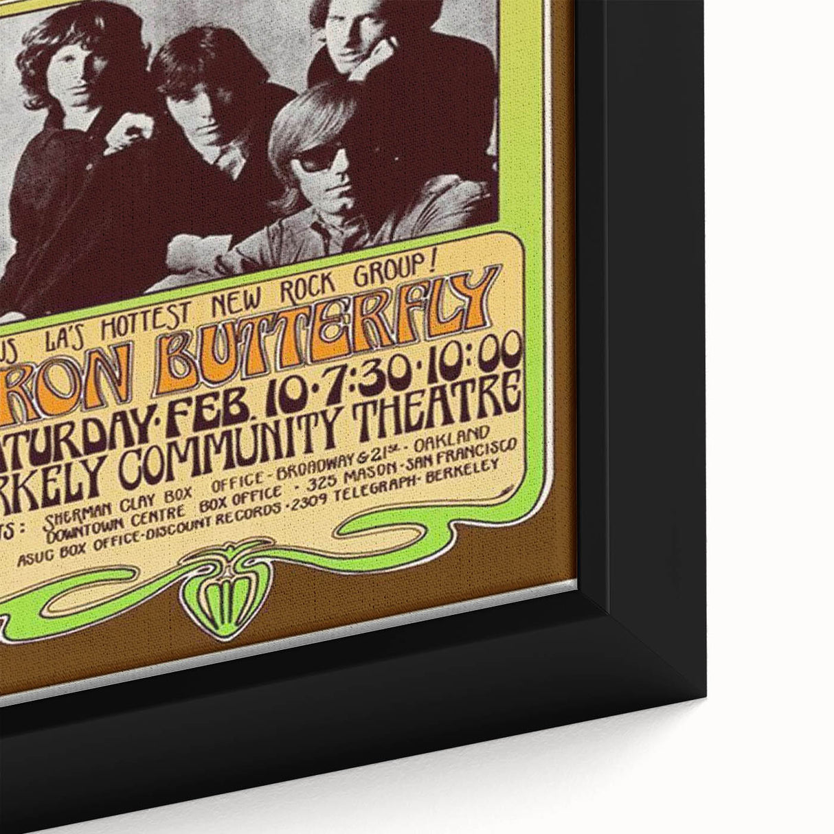The Doors 1967 Berkeley Concert Poster - Vintage Rock Music Art