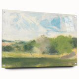 View at Oaklands Realism Art Print - Tranquil Landscape Canvas Decor