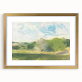 View at Oaklands Realism Art Print - Tranquil Landscape Canvas Decor