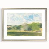 View at Oaklands Realism Art Print - Tranquil Landscape Canvas Decor