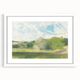 View at Oaklands Realism Art Print - Tranquil Landscape Canvas Decor