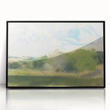 View at Oaklands Realism Art Print - Tranquil Landscape Canvas Decor