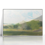 View at Oaklands Realism Art Print - Tranquil Landscape Canvas Decor