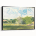 View at Oaklands Realism Art Print - Tranquil Landscape Canvas Decor