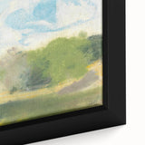 View at Oaklands Realism Art Print - Tranquil Landscape Canvas Decor