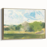 View at Oaklands Realism Art Print - Tranquil Landscape Canvas Decor
