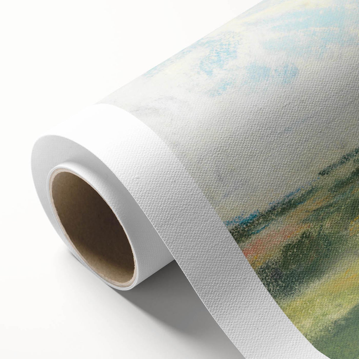 View at Oaklands Realism Art Print - Tranquil Landscape Canvas Decor