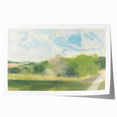 View at Oaklands Realism Art Print - Tranquil Landscape Canvas Decor