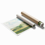 View at Oaklands Realism Art Print - Tranquil Landscape Canvas Decor