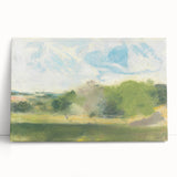 View at Oaklands Realism Art Print - Tranquil Landscape Canvas Decor