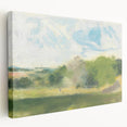 View at Oaklands Realism Art Print - Tranquil Landscape Canvas Decor