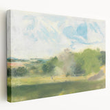 View at Oaklands Realism Art Print - Tranquil Landscape Canvas Decor