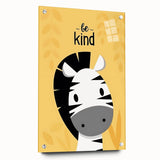 Boys Wall Art Prints - Be Kind Zebra Kids Room Art Decor