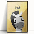 Boys Wall Art Prints - Be Kind Zebra Kids Room Art Decor