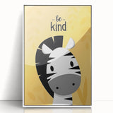 Boys Wall Art Prints - Be Kind Zebra Kids Room Art Decor