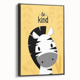 Boys Wall Art Prints - Be Kind Zebra Kids Room Art Decor