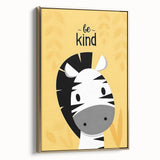 Boys Wall Art Prints - Be Kind Zebra Kids Room Art Decor