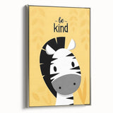 Boys Wall Art Prints - Be Kind Zebra Kids Room Art Decor